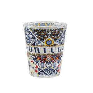 Portugal Tiles Azulejo Shot Glasses, Set of 4