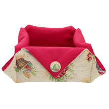 Load image into Gallery viewer, Farmhouse Rooster Tapestry Bread Basket – Rustic Kitchen Table Bread Holder
