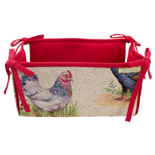 Load image into Gallery viewer, Farmhouse Rooster Tapestry Bread Basket Set – Bread &amp; Breadstick Holder with Removable Baskets
