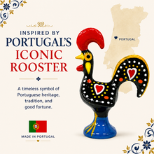 Load image into Gallery viewer, Hand-Painted Portuguese Rooster Figurines, Set of 6 - 1.5" Mini Metal Roosters
