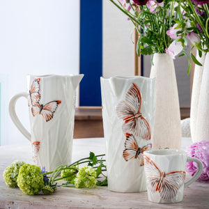 Bordallo Pinheiro Cloudy Butterflies Pitcher