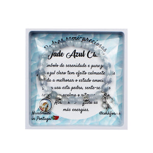 Our Lady of Fatima Made in Portugal Jade Azul Claro Bracelet