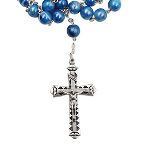 Our Lady of Fatima Made in Portugal Aqua Marble Rosary