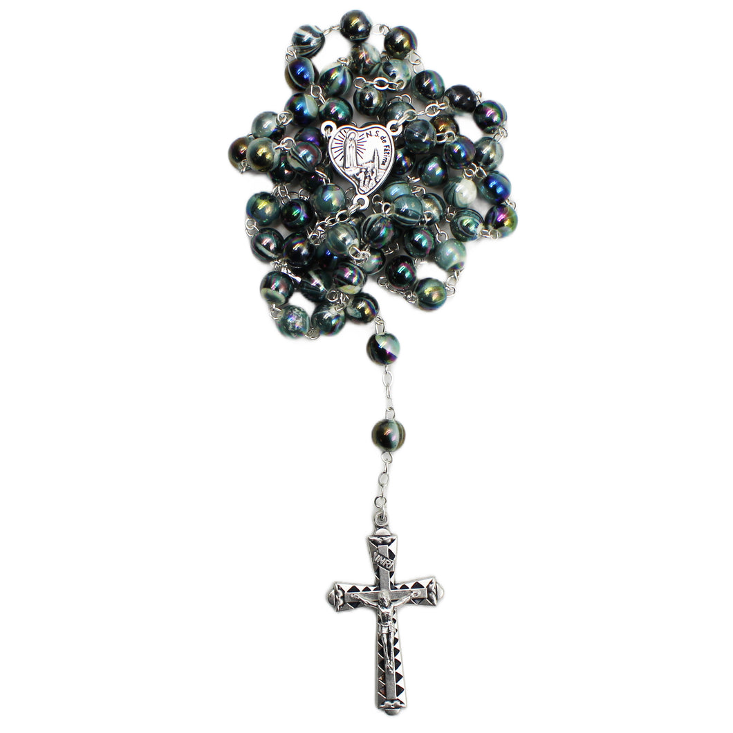 Our Lady of Fatima Made in Portugal Esmeralda Marble Rosary