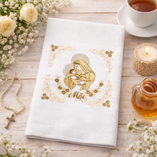 Load image into Gallery viewer, Portuguese Embroidered Cotton Tea Towels – Set of 2, 100% Cotton (28" x 20.5") - Madonna &amp; Child
