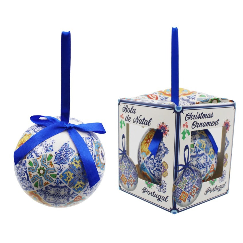 Traditional Azulejo Tile Themed Made in Portugal Multicolor Christmas Ornament