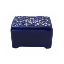 Load image into Gallery viewer, Blue Tile Atlantica Classic Ceramic Made in Portugal Jewelry Box
