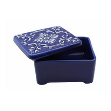 Load image into Gallery viewer, Blue Tile Atlantica Classic Ceramic Made in Portugal Jewelry Box
