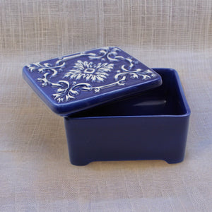Blue Tile Atlantica Classic Ceramic Made in Portugal Jewelry Box