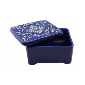 Blue Tile Atlantica Classic Ceramic Made in Portugal Jewelry Box