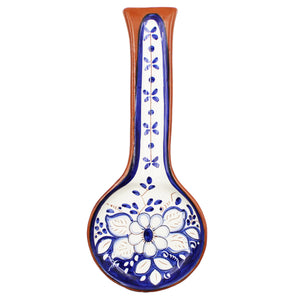 Hand-painted Portuguese Pottery Clay Terracotta Spoon Rest