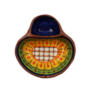 Hand-painted Portuguese Pottery Clay Terracotta Mini Colorful Olive Dish