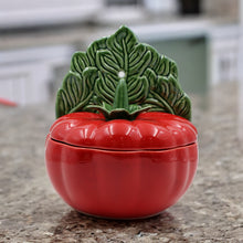 Load image into Gallery viewer, Faiobidos Hand-Painted Ceramic Tomato Salt Holder
