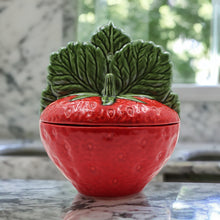 Load image into Gallery viewer, Faiobidos Hand-Painted Ceramic Strawberry Salt Holder
