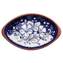 Load image into Gallery viewer, Hand-Painted Portuguese Pottery Clay Terracotta Blue Boat Platter
