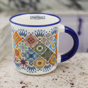 Azulejo Tile Themed Multicolor Mini Campfire Coffee Mug