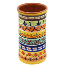Load image into Gallery viewer, Hand-Painted Portuguese Pottery Clay Terracotta Utensil Holder
