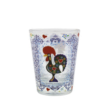 Load image into Gallery viewer, Azulejo Tile Themed Made in Portugal Good Luck Rooster Shot Glass, Set of 4
