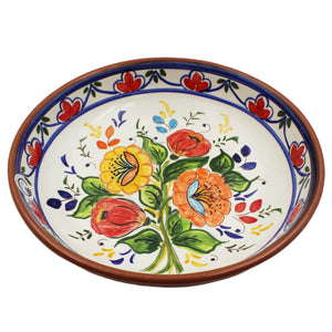 Hand-painted Portuguese Pottery Clay Terracotta Salad Bowl
