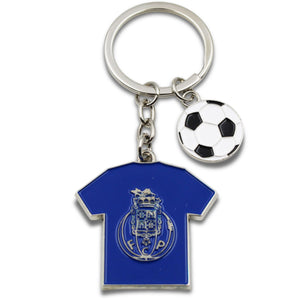 FC Porto Metal Keychain with Jersey and Soccer Ball Charm