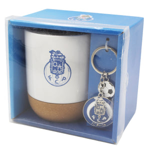 Officially Licensed Porto Travel Mug with Removable Cork Bottom and Keychain Set