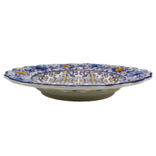 Load image into Gallery viewer, Hand-Painted Traditional Floral Blue and Yellow Tile Azulejo  11&quot; Decorative Plate
