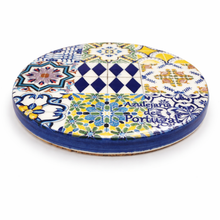 Load image into Gallery viewer, Portuguese Tile Azulejo Ceramic Coasters with Cork Backing – Set of 4
