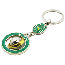 Load image into Gallery viewer, Official Sporting CP Spinning Ball Keychain with Club Crest
