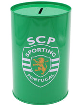 Load image into Gallery viewer, Official Sporting CP Aluminum Piggy Bank with Sporting Crest
