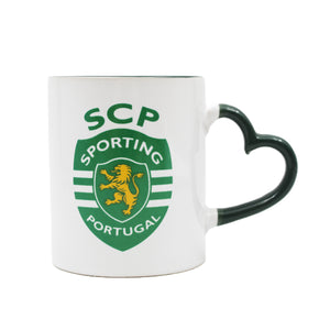 Sporting Clube de Portugal SCP Heart Shaped Handle Mug with Gift Box