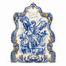 Load image into Gallery viewer, St. Michael the Archangel Ceramic Wall Plaque – Handmade in Portugal, 7.75"
