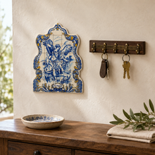 Load image into Gallery viewer, St. Michael the Archangel Ceramic Wall Plaque – Handmade in Portugal, 7.75"
