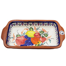 Load image into Gallery viewer, Hand-Painted Portuguese Pottery Clay Terracotta Fruits Baker Casserole Dish
