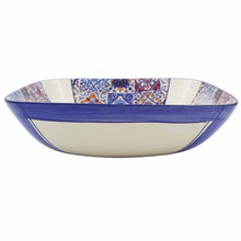 Load image into Gallery viewer, Portuguese Ceramic Salad Bowl with Blue Azulejo Tile Design
