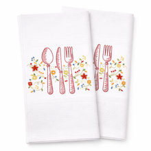 Load image into Gallery viewer, Portuguese Embroidered Cotton Tea Towels – Set of 2, 100% Cotton (28" x 20.5") - Cutlery
