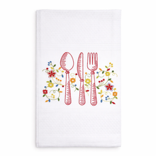 Load image into Gallery viewer, Portuguese Embroidered Cotton Tea Towels – Set of 2, 100% Cotton (28" x 20.5") - Cutlery
