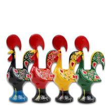 Load image into Gallery viewer, Traditional Hand-Painted Portuguese Good Luck Rooster Metal Figurine, 5.5&quot;
