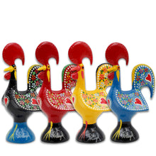 Load image into Gallery viewer, Traditional Hand-Painted Portuguese Good Luck Rooster Metal Figurine, 6&quot;
