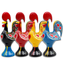 Load image into Gallery viewer, Traditional Hand-Painted Portuguese Good Luck Rooster Metal Figurine, 8.25&quot;
