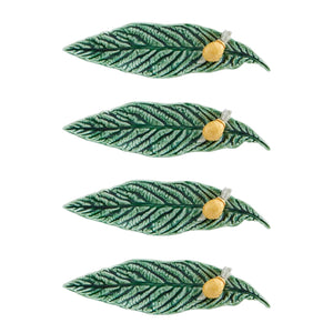 Bordallo Pinheiro Leaves Medlar Leaf with Snail, Set of 4