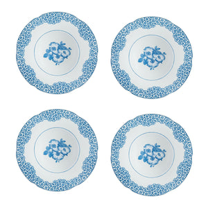 Vista Alegre Coralina Blue Soup Plate, Set of 4