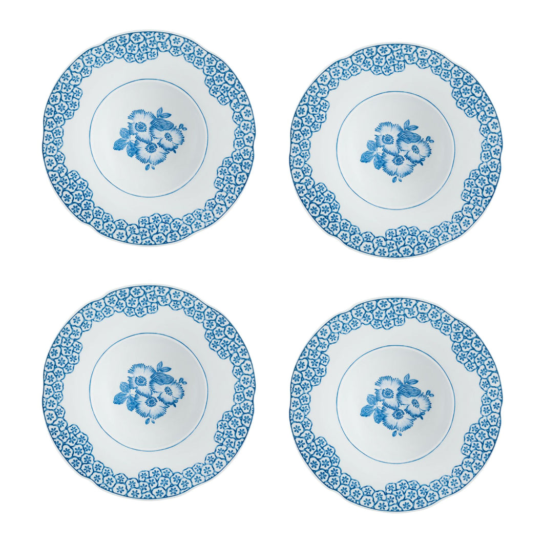 Vista Alegre Coralina Blue Soup Plate, Set of 4