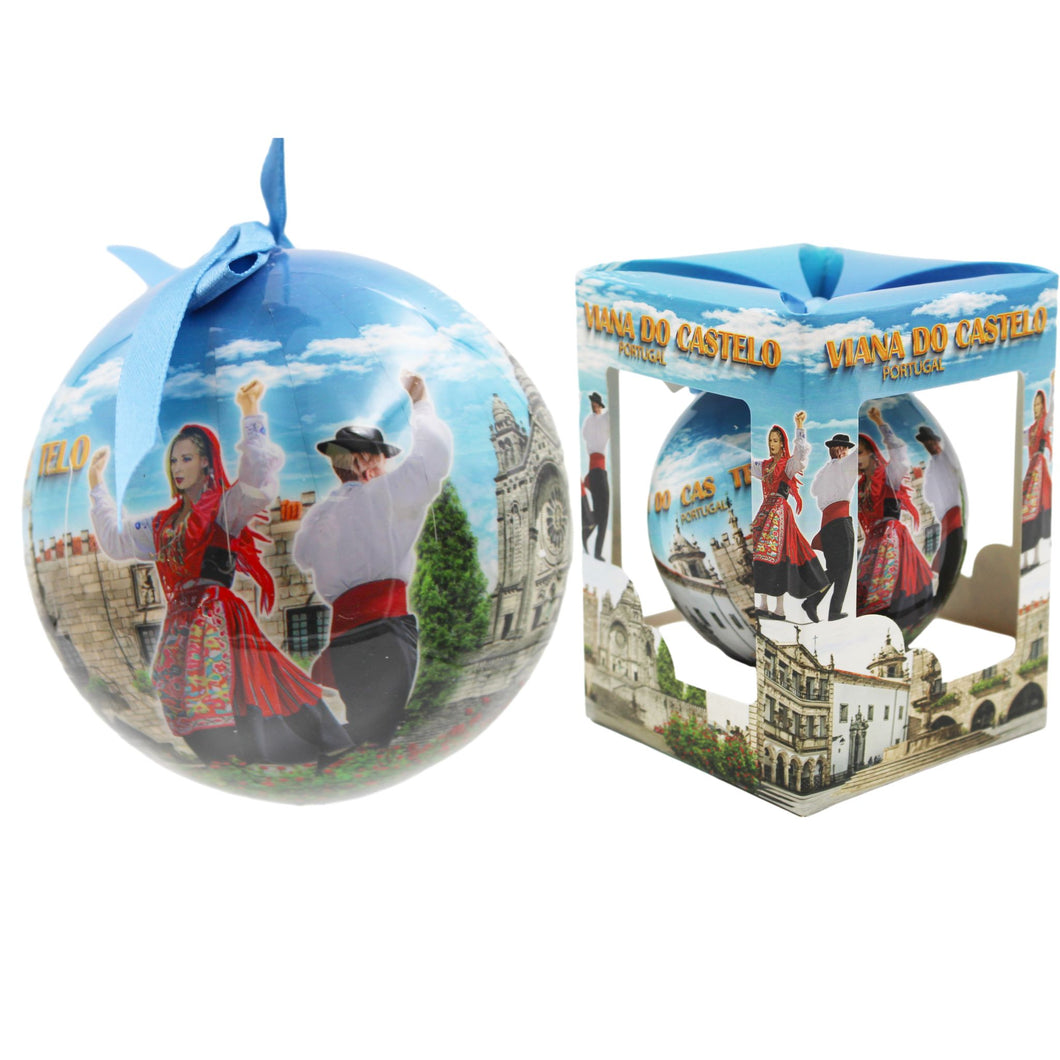 Traditional Viana do Castelo Portugal Rancho Themed Christmas Ornament