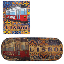 Load image into Gallery viewer, Traditional Lisbon Portugal Cork Eyeglass Case with Cleaning Cloth
