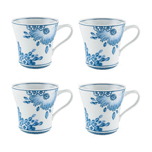 Load image into Gallery viewer, Vista Alegre Coralina Blue Mugs, Set of 4
