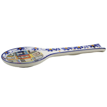 Load image into Gallery viewer, Traditional Portuguese Windows Decorative Ceramic Spoon Rest, Utensil Holder
