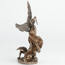 Load image into Gallery viewer, St. Michael the Archangel Statue – Catholic Cold Cast Bronze Figurine with Sword, 9.1”
