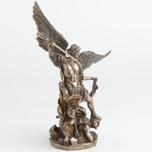 Load image into Gallery viewer, St. Michael the Archangel Statue – Catholic Cold Cast Bronze Figurine with Sword, 9.1”
