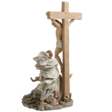 Load image into Gallery viewer, Crucifixion Scene Figurine – Jesus on the Cross with Mary, John &amp; Followers
