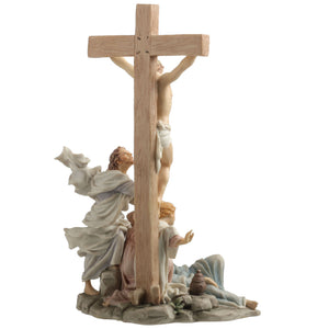 Crucifixion Scene Figurine – Jesus on the Cross with Mary, John & Followers